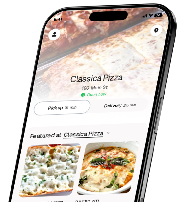 Classica Pizza app preview